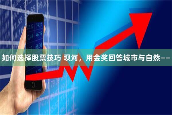 如何选择股票技巧 坝河，用金奖回答城市与自然——